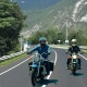 Riders communicate using Bluetooth intercoms