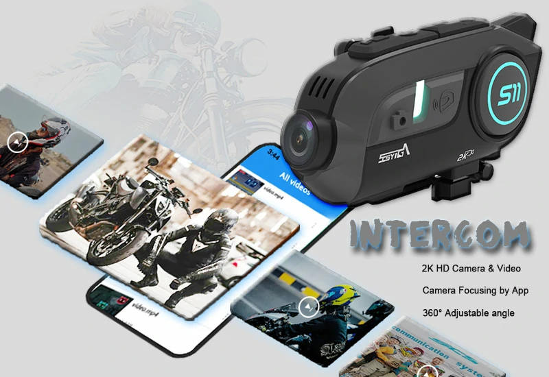 s-11 advanced bluetooth intercoms with 2K ultra-clear camera