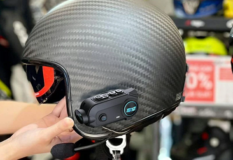 flexible installation of s12 motorcycle bluetooth intercom