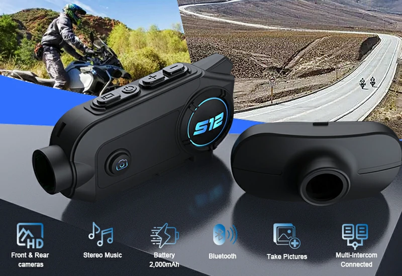 one device for multiple uses s12 Bluetooth intercom